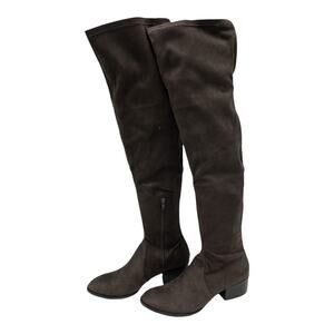 Kenneth Cole New York  Adelynn Over The Knee Boots 8.5 Women's Asphalt Brown